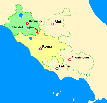 Location map of Parco Valle del Traje